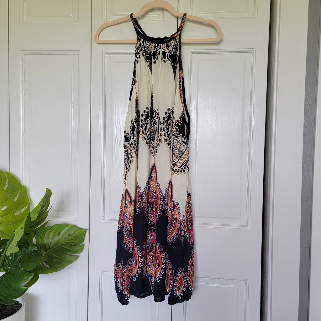 Tie Halter Boho Dress